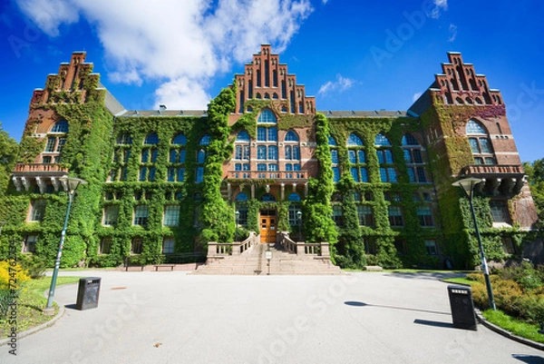 Fototapeta Building of University Central Library in Lund, Sweden