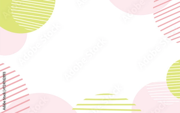 Fototapeta おしゃれなウェーブのフレームの幾何学パターンの背景イラスト