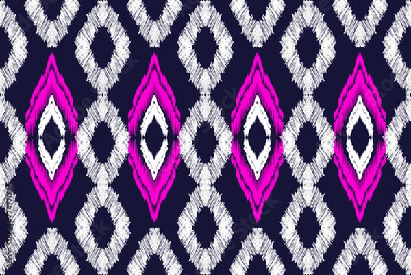 Fototapeta  Bags pattern geometric style . Aztec tribal abstract modern print. Ethnic Vector for Textile, Wallpaper, Home decor, Apparel, Carpet,Curtains-Bedding-Pillows. Background blue on Thai fabric design