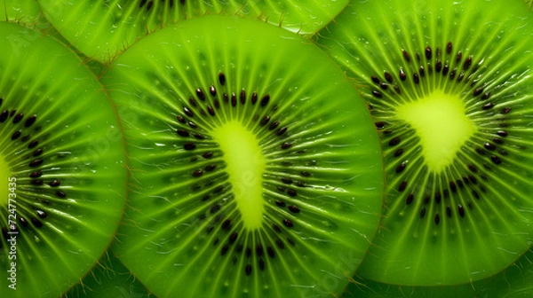 Fototapeta Kiwi slices texture background