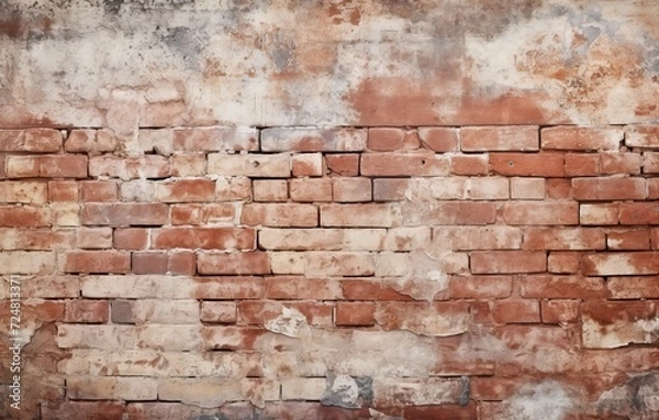 Fototapeta The illustration depicts a distressed, grunge empty background with rough, weathered textures, and rustic, aged features.