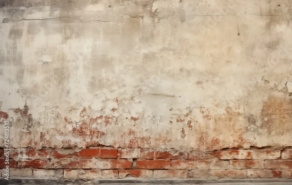 Fototapeta The illustration depicts a distressed, grunge empty background with rough, weathered textures, and rustic, aged features.