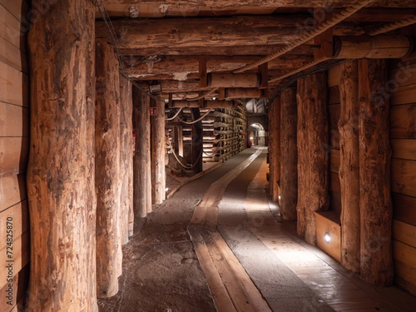 Fototapeta The Wieliczka Salt Mine is located near the town of Wieliczka in the south of Poland in the Lesser Poland Voivodeship.