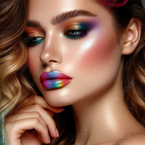 Obraz Rainbow Makeup 