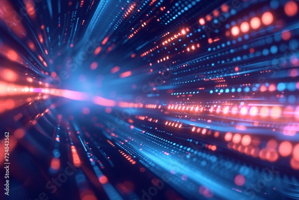 Fototapeta Abstract hi-speed digital technology background.