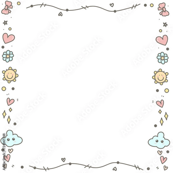 Obraz Cute doodle frame