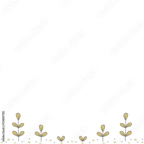 Obraz frame with flowers doodle 