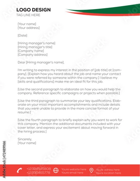 Obraz Letter head design 