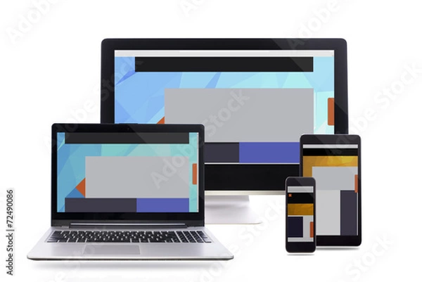 Obraz Responsive Design - Computer, Laptop, Tablet, Smartphone