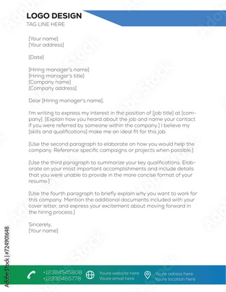 Obraz Letter head design 