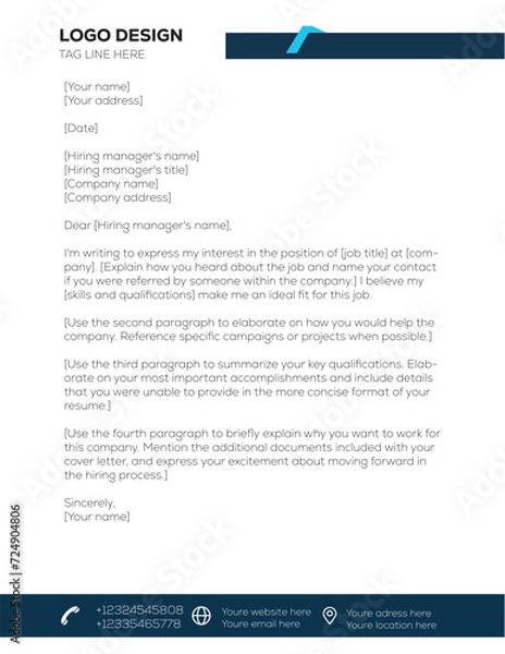 Obraz Letter head design 