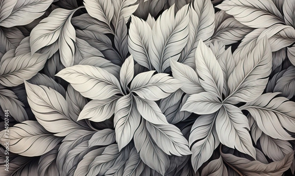 Fototapeta Texture background of abstract leaves close up.