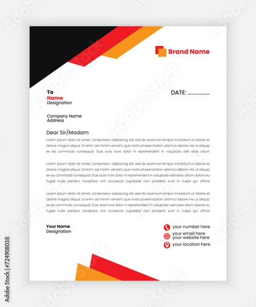 Fototapeta Modern template for letterhead,vector design
