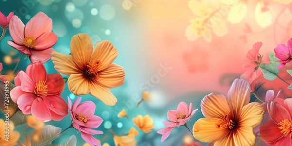 Obraz Spring flowers background