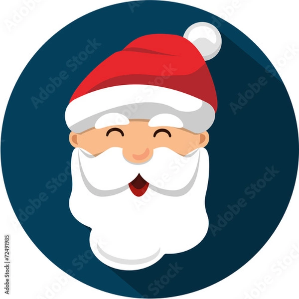 Fototapeta Vector Santa Claus Head
