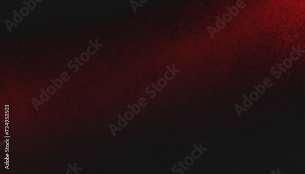 Obraz dark red black , grainy noise grungy spray texture color gradient rough abstract retro vibe background , template empty space shine bright light and glow