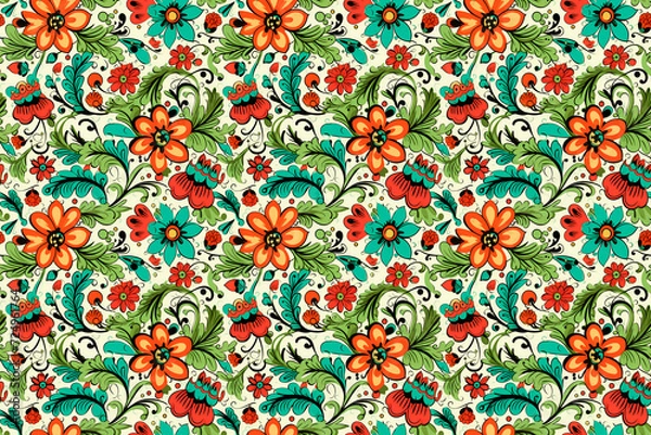 Obraz Seamless abstract colorful pattern