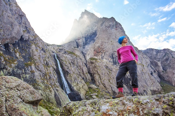 Obraz Trekking in Caucasus mountains Georgia