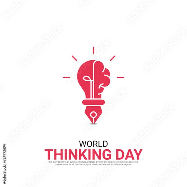 Obraz World Thinking Day. World Thinking Day creative ads design