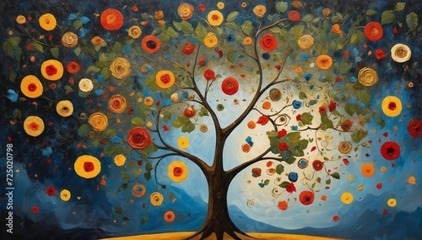 Obraz the love tree in the garden