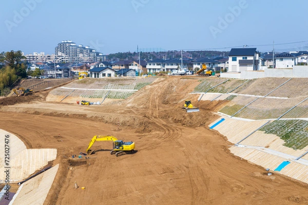 Obraz 宅地造成工事のイメージ素材