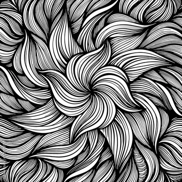 Fototapeta The Art of Monochrome: Transform Your Space with Black and White Seamless Patterns for a Strikingly Sophisticated Look