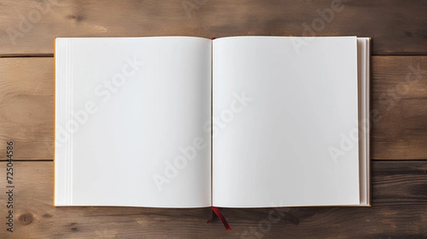 Fototapeta Open book with blank pages. Mockup.
