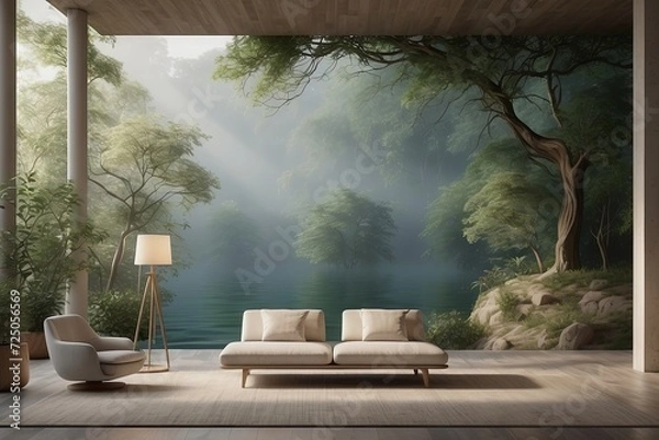 Obraz Interior design using natural elements