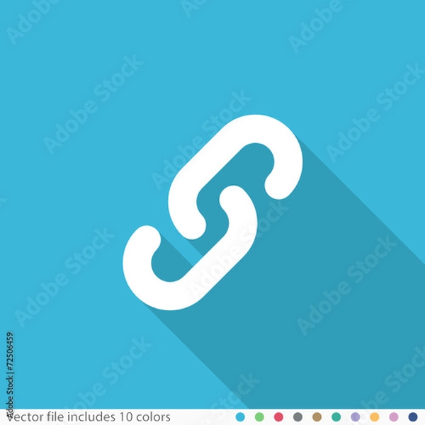 Fototapeta Flat Long Shadow Icon