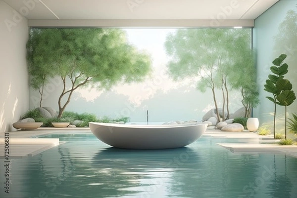 Obraz Modern natural bathroom