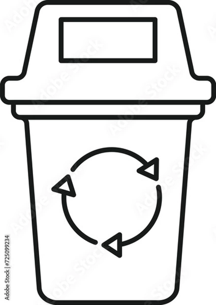 Obraz Recycle Dustbin icon 
