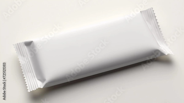 Obraz Sweets Packaging: Clean White Candy Bar Wrapper
