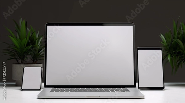 Obraz Mockup. Modern Devices: Laptop