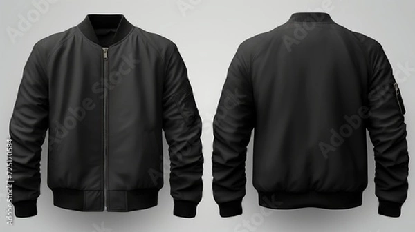 Obraz Bomber jacket isolated, mockup for design 