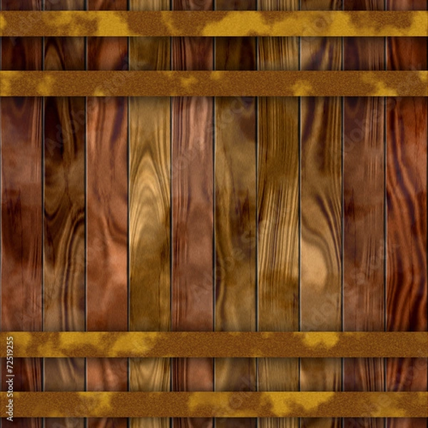 Obraz seamless wood barrel texture