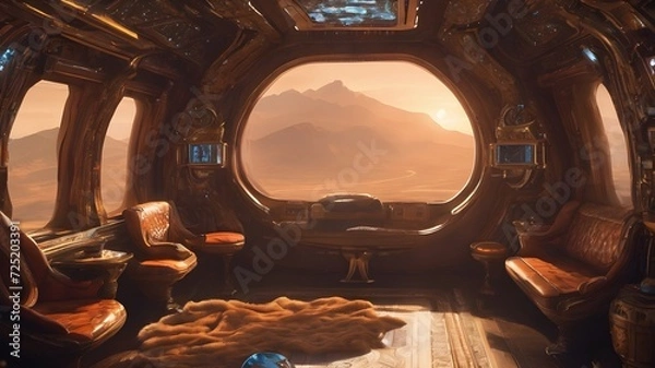 Obraz Alien Cabin Ship Background Very Cool