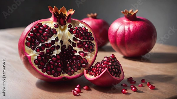 Obraz Organic pomegranate close up texture