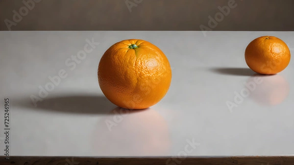 Obraz Orange on a white table 
