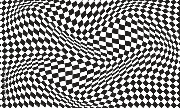 Fototapeta abstract repeatable seamless checkered wave pattern perfect for wallpaper, wall cloth.