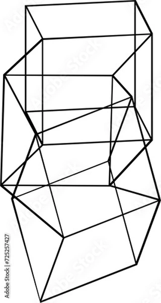 Fototapeta Abstract Geometry Wireframe Grid Illustration