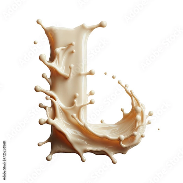 Fototapeta Isolated 3D Letter on a Clear PNG Canvas Generative AI 