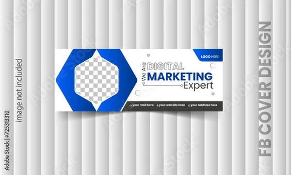 Obraz Modern and simple fb cover design template