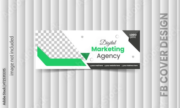 Obraz Modern and unique fb cover design template