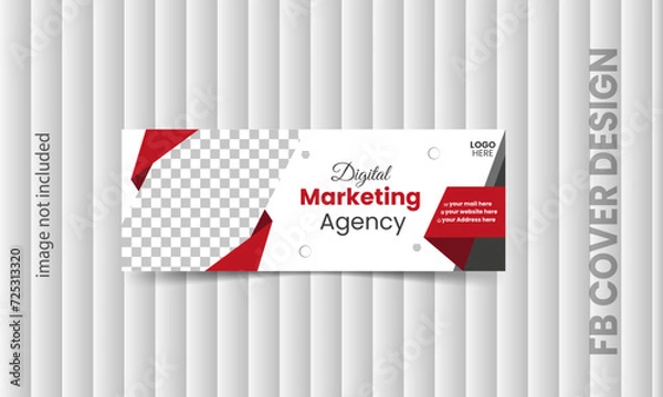 Obraz Attractive and simple fb cover design template