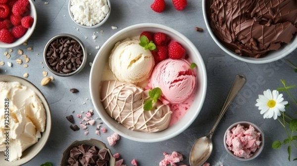 Fototapeta Assorted Ice Cream Selection