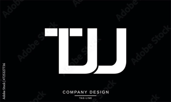 Fototapeta TW, WT, Abstract Letters Logo Monogram