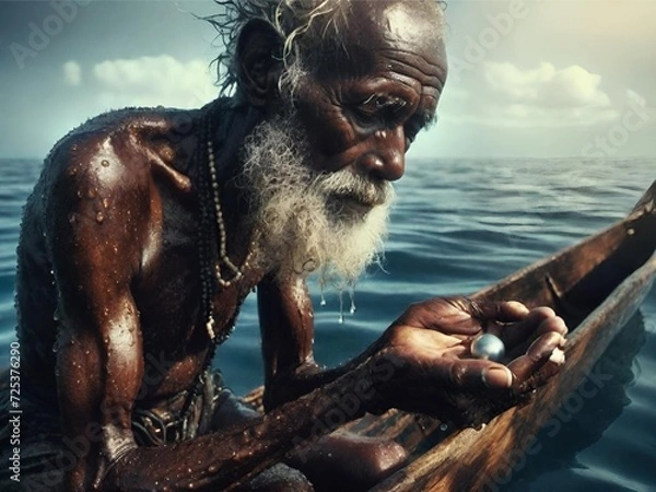 Obraz diver for pearls