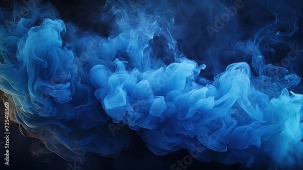 Fototapeta Abstract blue smoke on white background. cloud, a soft Smoke cloudy texture background.	