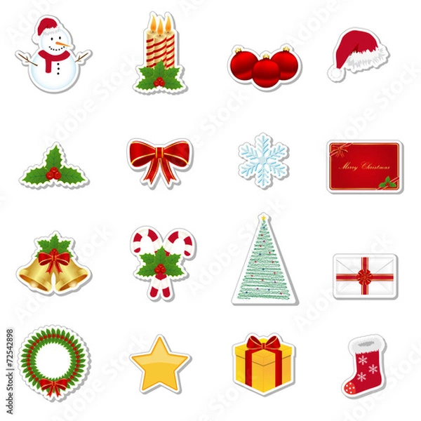 Obraz Christmas stickers
