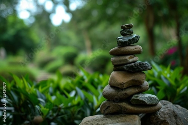 Fototapeta a stack of rocks in a pile
